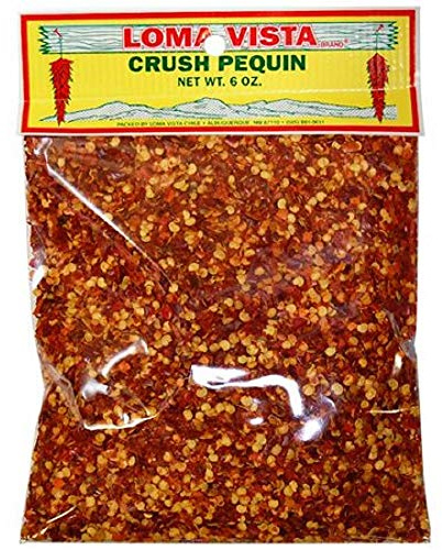 Loma Vista Pequin Crush (Dried Chili Powder and Seeds), 6 Ounces