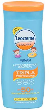 Leocrema solare bimbi, latte protettivo idratante, spf 50+, 200 ml
