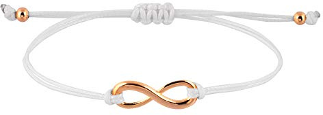 StarAppeal Unendlichkeit Infinity Liebe Freundschafts Armband, Mit Perlen in Silber und Gold, Größenverstellbar, Für Mädchen und Damen, Handmade
