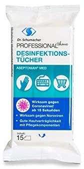 Dr. Schumacher professional@home Schumacher PROFESSIONAL@home DESINFEKTIONSTÜCHER ASEPTOMAN MED, 15 Tücher