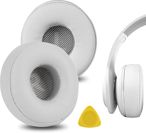 Geekria Replacement Ear Pads for JBL Everest 300, V300BT Headphones Ear Cushions, Repair Parts (White)