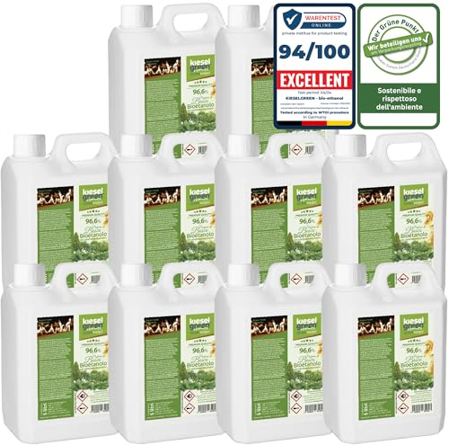 KieselGreen Bioethanol 50 Liter mit Duft für Ethanol-Kamin, viele Sorten - Bio Ethanol als Raumduft in vielen Duftnoten - Parfüm für Bio Ethanol Kamin Indoor oder Bioethanol Tischfeuer