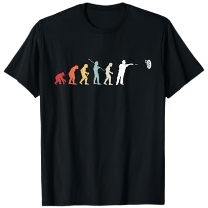 Retro Darts Evolution Dartspieler Dartboard Dartpfeil Dart T-Shirt