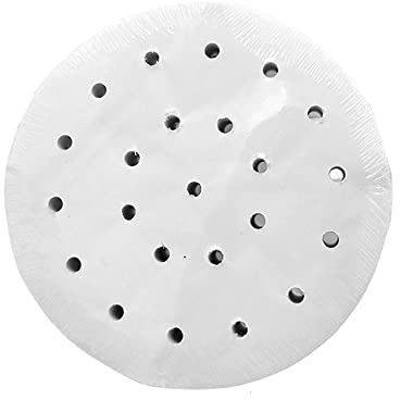 Pack of 100 Dim Sum Paper,Steamer Inserts Hot Air Fryer, Steamer Airfryer Liner, Non-Stick Coating, Round Baking Paper, Perforated Bamboo Paper (5.5 inch)