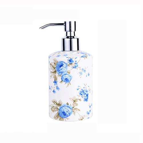 QINGGANGLING999 Distributeur de Savon Bouteille de la Main en céramique Porcelaine créative Porcelaine sous-emballée Bouteille de Gel de Gel d'hôtel de beauté Salon de Salon Pompe à Savon
