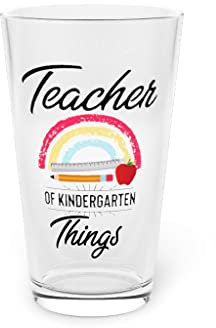 Beer Glass Pint 16oz Humorous Teacher of Kindergarten Thing Tutor Enthusiast Novelty Kids Instructor 16oz
