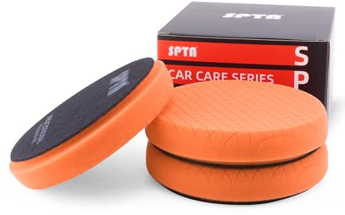 Orange Light Cut Pad, 3 stycken 15 cm polerdynor för 150 mm stödplatta kompoundpoleringssvamp för bil buffertpolerare, kompoundering, polering och vaxning
