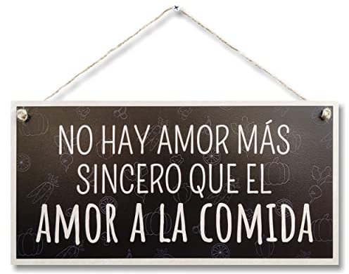 CARISPIBET No hay amor mas sincero placa decorativa para el hogar decoración colgante para la cocina 15 x 30 cm