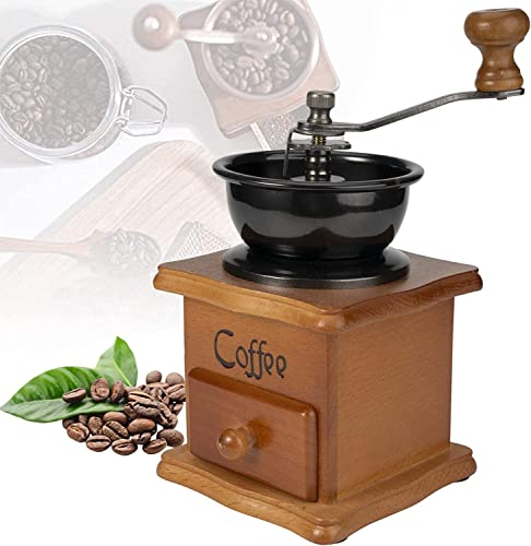 LATRAT Kaffeemühle Vintage Manuelle, Kaffeemühle Retro Classic Kaffeemühle Handmühle mit sauberer Bürste Geschenk für Kaffeeliebhaber