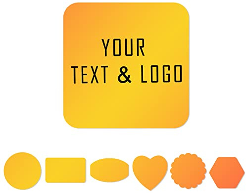 Personalisierte Aufkleber Klebeetiketten selbst gestalten von Business Firmenlogo, Foto, Text in Rund, Quadra,Rechteck, Ellipse (Quadratisch)