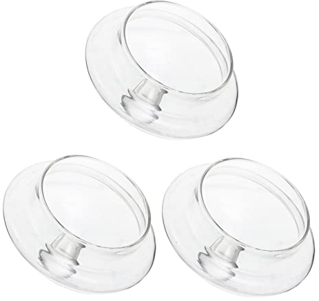 Garneck Jenaer Glasdeckel Ersatz Glasdeckel 3 Stücke Zubehör Tee Leck Kappen Home Tee Sieb Schutz Flaschenverschluss Transparent Ersatzdeckel Glas