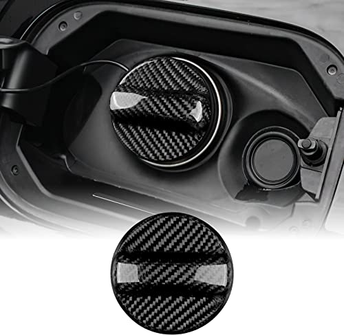KUNGKIC Kohlefaser Universal Auto-Kraftstofftank-Öl-Gas-Deckel Aufkleber Dekoration Compatible with Mercedes Benz C300 C63S E63S E55 AMG GTS Zubehör-Schwarz,Stil A