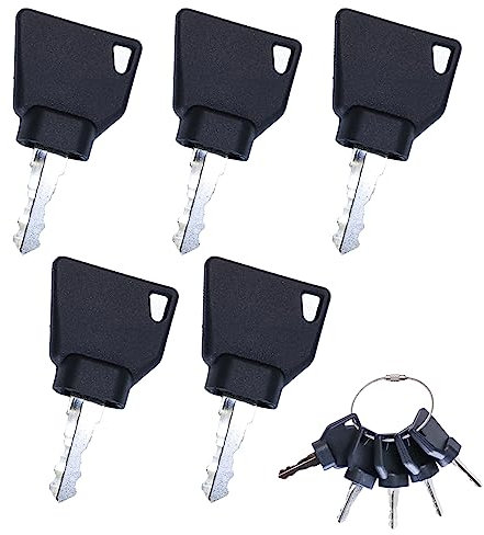 Juego de 5 llaves de encendido de repuesto para interruptores de arranque de excavadoras, para excavadoras agrícolas JCB, volquetes, bulldozers y carretillas elevadoras.