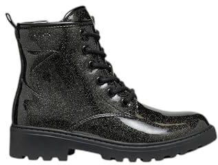 Geox Girl's J Casey G Ankle Boots, Nero, 7 UK