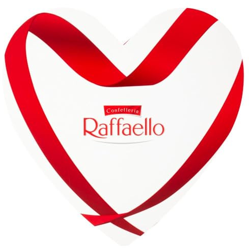 Ferrero Raffaello Scatola Regalo Cuore Edition 2025 Praline di Cioccolato Bianco con Scaglie di Cocco 140g