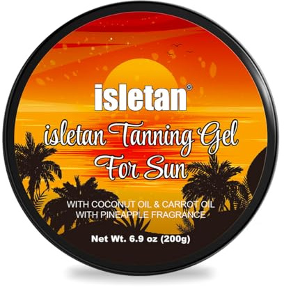 isletan Intensives Bräunungsgel Ananas Bräunungsgel für Sonnen- & Sonnenbank im Freien, 200g