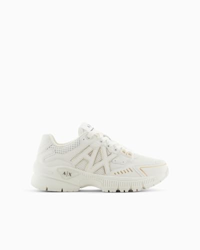 Armani Exchange Speed Low Cut, Mesh Detail, Big Side Logo, Scarpe da Ginnastica Donna
