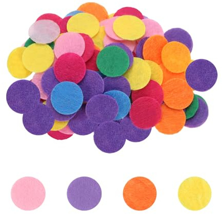 QUARKZMAN 500 Stück 10mm Runde Bastelfilz, vorgeschnittene Filzplatten, nicht gewebte Filzkreise Filzstoff für Nähen, DIY Projekt, Bastelarbeiten, Handwerk, Decoration (Gemischte Farben)