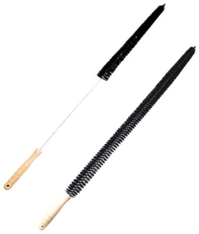 CLKE Radiator Cleaner Brush with Wooden Handle Vent Pipe Cleaning Kits Dryer Vent Cleaner KitEfficient and Easy Cleaning of Home and Office (2pcs)