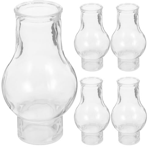 Amosfun 6piezas Chimenea Transparente Para Lámpara De Aceite De Pantalla De Aceite Antigua Accesorios Para Lámpara De Queroseno Protección Contra Viento Para Iluminación De Interior