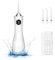 BUZHIWU Water Dental Flosser for Teeth, Portable Cordless Water Flosser with 300ML Rechargeable with Type-C, IPX7 Waterproof Water Flossers for Adults with 3 Intensity Modes and 3 Flossing Tips