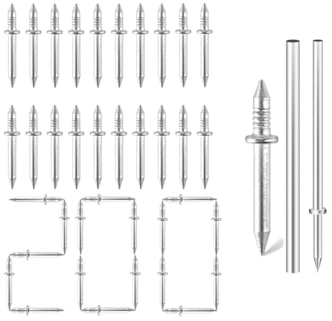 YHTCC 200Pcs Double Headed Skirting Nails, Invisible Skirting Board Nails | Security Double Headed No Trace Screws, for Wood Furniture, Plank