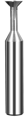 T-Nut-Fräswerkzeuge Hartmetall-Schwalbenschwanzfräser CNC-Werkzeuge Metallbearbeitung Wolframstahl-Schaftfräser Fasenfräser(Uncoated,1.5x60DEGx0.75x3.0x4)