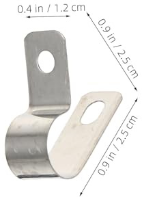 BAZEITFLOW 100 Pezzi Morsetti per Cavi Tipo R in Lega di Alluminio da 10 MM Clip per Cavi Elettrici da Parete Resistenti alla Corrosione per Illuminazione Esterna e Fissaggio su Mensole