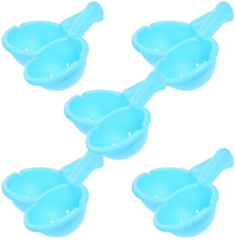 OFFIGAM 10pcs Blue Sand Shovels and Scoops Set with Holes for Beach and Bath Play, Outdoor Sandbox for ’s Summer Water and Sand Activities
