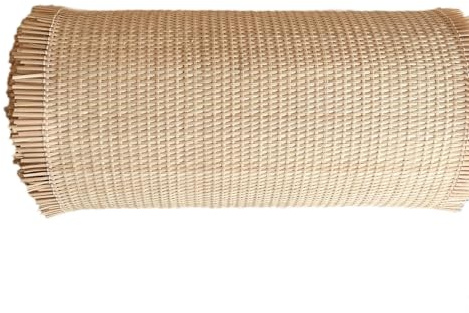 45 cm bred naturlig rottingkäpp sadelgjordsrulle mångsidig gör-det-själv-material för stol reparationsskåp och sängprojekt 40 x 98 tum vävd öppen nätplåt
