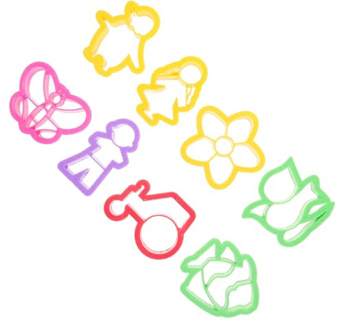 SUPVOX Emporte-pièces pour Argile 8 Pièces, Moules Réutilisables en Plastique pour Pâte Polymère, Mini Coupe-Boucles D’Oreilles DIY, Outil Léger pour Création de Bijoux Artisanaux