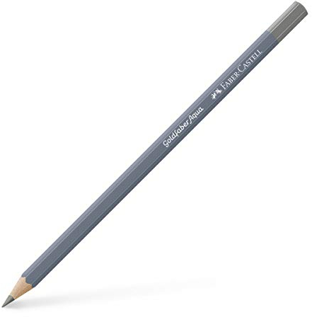 FABER-CASTELL 114695 - Goldfarber Aquarellstift, Farbe Warmes Grau, Aquarellfarbstift mit weichem Farbabstrich