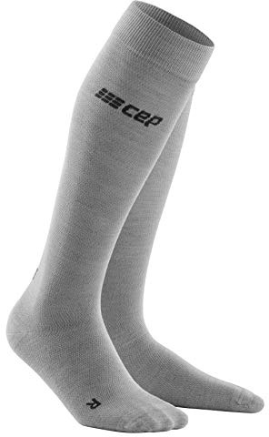 CEP – ALLDAY RECOVERY COMPRESSION SOCKS für Damen | Merino Socken mit Kompression in hellgrau | Größe IV
