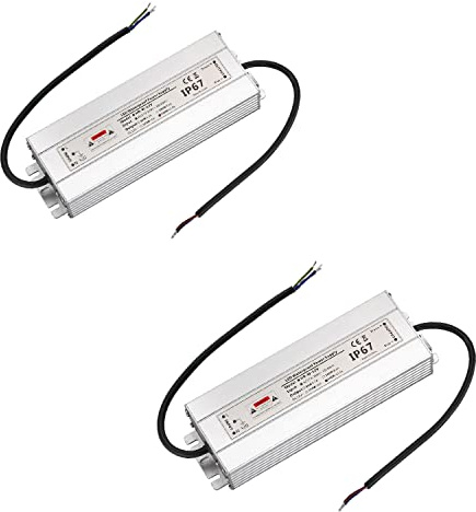 CPROSP 2er 12V LED Trafo 150w, Netzteil Treiber IP67 Wasserdicht, 0,5-150W für LED Leuchtmittel, Transformator für LED Streifen, 230V auf 12V