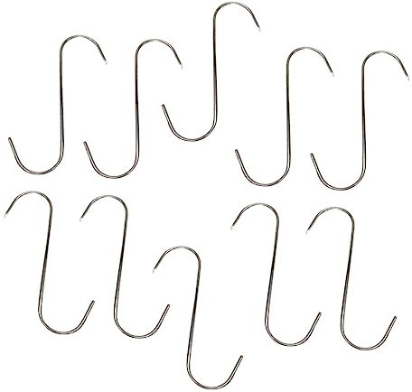 ULTECHNOVO 10pcs Stainless Steel s Hooks Meat Hanging Hooks for Butchering for Hanging Meat in Kitchen