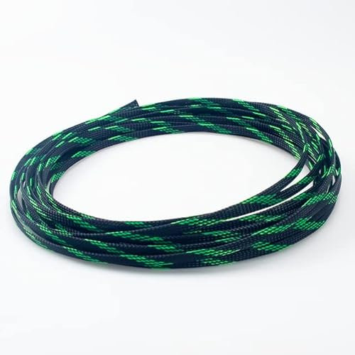 PET Braided Tube Hose Cable Harness Nylon Mesh Sheath Extended Three Woven Encrypted Protection Sleeve-color 3,100M-8mm