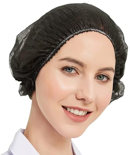 Super Guard Hair Nets for Catering – Disposable Bouffant Caps – Double Stitched Mob Caps – Non-Woven Elastic Hair Net Caps – Hair Cover Caps for Food Handling and Service (Pack of 100)