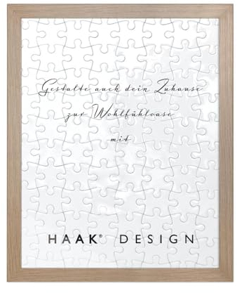 Haak Puzzlerahmen Bira ANTIREFLEX/Entspiegelt Eiche Natur 50 X 70 cm Bilderrahmen Rahmen für Puzzle