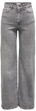 JdY Jdyfelina-Fina Hw Widejns LGT Grednmnoos, Gris Clair Denim, XL / 34L