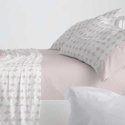 Burrito Blanco | Juego de sábanas | Cama de 150 a 160cm. (+Medidas Disponibles) | Diseño 139 | Color Rosa Colorete (150-160x190/200cm.)