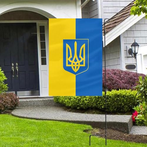 Ukraine Flagge Garten Ukrainische Blau Gelb Nationalflaggen Resistent Hofschild Doppelseitige Flaggen Innen und Außen Dekorative Flaggen
