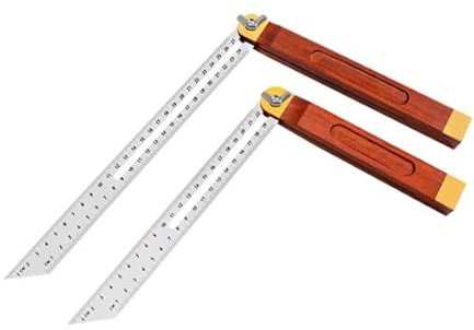 270MM Righello Quadrato In Legno Con Manico,Regolabile Carpentieri Quadrato,Angolo Di Arresto In Acciaio Inox,Falsa Squadra Da Falegname Angolo,Per Falegnami,Ingegneri,Lavorazione Del Legno,Kiuiom