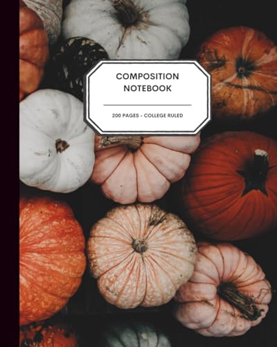 8x10 Autumn Harvest Journal Notebook – 200 College Ruled Pages – Realistic Pumpkins in Orange & Neutral Tones – Seasonal Writing Journal for Fall Lovers, Teens, Adults & Creative Spirits