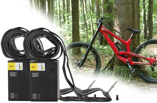 2X Fahrradschlauch 26 Zoll x 1.75-2.125 ETRTO 47/57-559 mit Sclaverand Ventil Presta SV 40mm, für BMX, MTB, City Bike, Rennrad