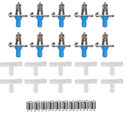 Natudeco 10 pz bevitore coniglio Nipple automatico per acqua potabile strumento doppia sospensione molle per piccole gabbie animali
