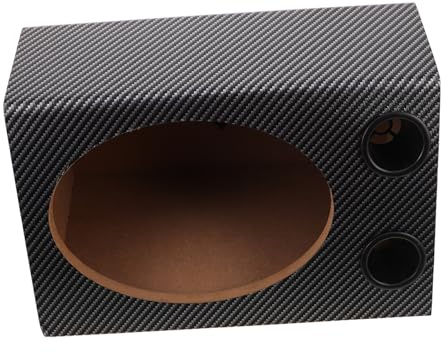 UKCOCO Casse Acustiche per Auto in Legno Trapezoidale Box per Altoparlanti in Pvc Impiallacciato Contenitori per Altoparlanti per Veicoli Accessori Audio per Auto