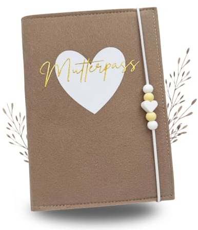 Decosphere® Mutterpasshülle aus Filz | Goldene Aufschrift | Passend für den Deutschen Mutterpass
