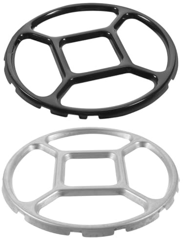 Beavorty Soporte Antideslizante para Wok y Sartenes Pequeñas de Cocina, Anillo Resistente Temperatura de Aleación, Paquete de 2 Piezas Adecuado para Estufa de Gas