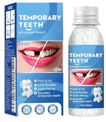 Temporary Tooth Filling Kit, Moldable Tooth Filling Repair Kits, Tooth Repair Beads, Dental Repair Kit Filing for Fake Missing Broken Tooth