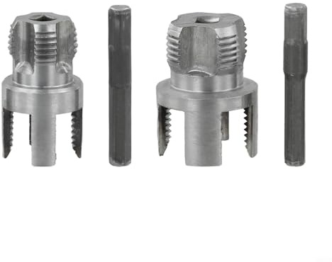 Herramienta de abridor de rosca interna para tubos de PVC, juego de 2 piezas de 20 mm y 25 mm, compatible con tuberías de agua de 4 y 6 puntos, adecuado para uso en taladro eléctrico
